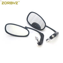 ZORBYZ Motorcycle Mirror 7/8" Black Oval L-bar Handle Bar End Rearview Side Mirrors For Honda Triumph Victory Cafe Racer 2024 - buy cheap