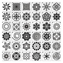 36 Pack Mandala Dot Patterns Drawing for DIY Rock Painting 3.6x3.6 Inches 2024 - buy cheap