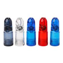 Portable Bullet Snuff Dispenser Snorter Rocket Shape Acrylic Bottle Nasal Pill Cases Splitters Medicine Storage Box Random Color 2024 - buy cheap