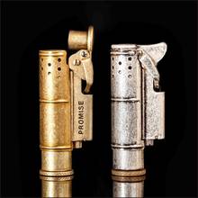 Classic Retro Gasoline Lighter Flint Lighter Trenches Pure Copper Cigarette Petrol Windproof Free Fire Inflated Metal Gadgets 2024 - buy cheap