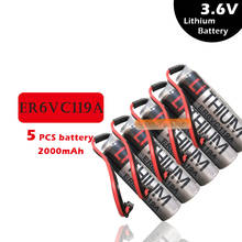 5Pcs/Lot 100% Original New For TOSHIBA ER6V ER6VC119A 3.6V 2000mAh PLC Battery With Black Plug Free Shipping 2024 - buy cheap
