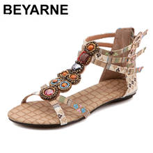 BEYARNE Summer Style Women Flat Gladiator Sandals Woman Shoes Flip Flops Slippers Ladies Sandals Plus Size 35 - 40 2024 - buy cheap