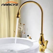 Kitchen Faucet  European style 360 Degree rotating Brass Gold basin Hot and Cold faucet tube kitchen sink Faucet EY-C00 2024 - buy cheap