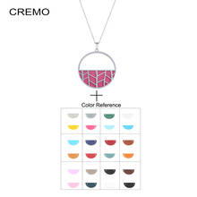 Cremo Fan Pendant Choker Necklace Stainless Steel Necklace & Pendant Reversible Interchangeable Leather Charm 2020 2024 - buy cheap
