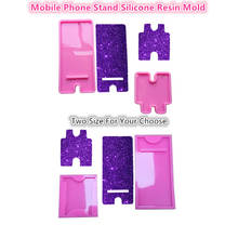 1 Set Handmade Mobile Phone Stand Silicone Resin Mold Phone Holder Epoxy Resin Moulds Craft Cell Phone Bracket Silicone Mold 2024 - buy cheap