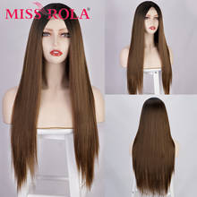 MISS ROLA-peluca larga y recta para Cosplay, pelo sintético de fibra resistente al calor para fiesta, uso diario, color rubio 2024 - compra barato