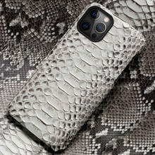 Genuíno python couro caso do telefone para o iphone 13 pro max 12 mini 12 11 pro x xs max xr 6 7 8 plus se 2020 pele de cobra capa de luxo 13Pro Max 13 Mini 11 Pro Max 12Pro Max 11Pro Max 7Plus 8Plus 6SPlus 6Plus 7 Plu 2024 - compre barato