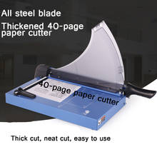 Cortador de papel Manual potente, cortador de acero inoxidable, puede cortar hojas de hierro finas, plástico, puede cortar 40 páginas, cortador de papel A4 2024 - compra barato