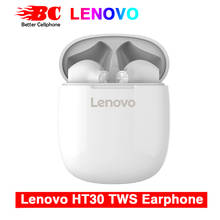 Беспроводная игровая гарнитура Lenovo HT30, TWS наушники с отпечатком пальца, 300 мАч, Bluetooth 5,0, HD стерео, с шумоподавлением 2024 - купить недорого