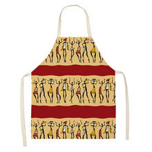 Delantales de cocina para hombres y mujeres, Baberos de lino y algodón, Herramientas de limpieza, para cenas y fiestas, 66x47cm 2024 - compra barato