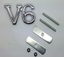 New Metal Chrome V6 Vintage Logo Auto Car Front Grille Emblem Badge Sticker 2024 - buy cheap