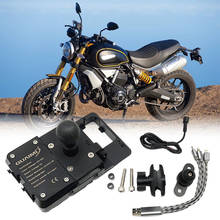 Soporte de cargador de teléfono móvil para motocicleta, accesorio para Ducati Scrambler 800, 1100, 2014-2020, 2016, 2017, 2018, 2019 2024 - compra barato