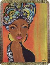 Moroccan Queen African American Woman Ebony Tapestry Lap Throw Custom Gbaby Designs 2024 - buy cheap