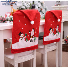 1PC/6PCS Christmas Chair Back Cover Decoracion Navidad Hat Christmas Decorations for Home Dinner Table New Year 50*60 cm 2024 - buy cheap