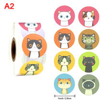 500Pcs/roll School Reward Students Teachers Kawai Animals Round Stickers Labels 2024 - buy cheap