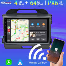 5*USB Android 10.0 PX6 4GB+64GB Car Multimedia Player GPS Navigation Radio For KIA Sportage R 2010-2016 TDA7850 Wireless Carplay 2024 - buy cheap
