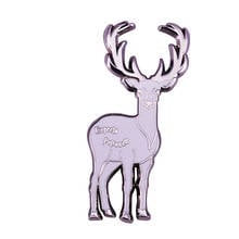 Белая эмалированная шпилька для отпуска оленя, идеальный элемент для коллекционеров для любителей оленя 2024 - купить недорого