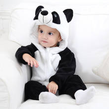 Crianças recém-nascidos roupas pijamas flanela animal pijamas bebê dormir vestido 2020 novas crianças dos desenhos animados de uma peça pijamas kigurumi 2024 - compre barato
