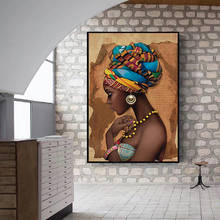 Africa Women Portrait Oil Paintings on Canvas HD Print Modern Poster and Print Wall Art Picture For Living Room Home Decoration 2024 - buy cheap