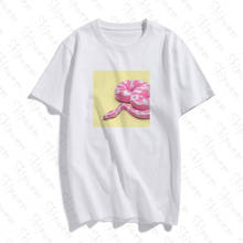 Красочная Змея футболка для женщин корейский стиль панк Harajuku Tumblr Винтаж короткий рукав размера плюс хлопковая одежда футболка Femme 2024 - купить недорого
