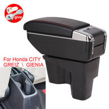 Para Honda New CITY GREIZ GIENIA reposabrazos caja de almacenamiento central readaptable piezas Reposabrazos de coche con luz LED USB 2024 - compra barato