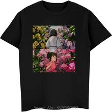 Мужская футболка с коротким рукавом Ghibli Hayao Miyazaki Totoro, хлопковая Футболка с принтом Chihiro, модные летние футболки 2024 - купить недорого