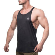 Camiseta sem manga para homens, roupa masculina de verão com músculos, camisetas, equipamento de musculação, fitness, fio de malha 2024 - compre barato
