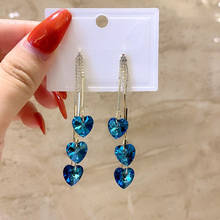 New Earrings Earrings Earrings Female Fresh Long Online Celebrity Super Fairy Rhinestone Fringed Earrings 2024 - buy cheap