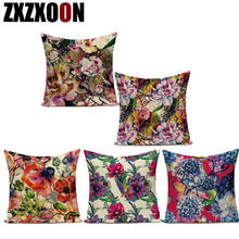 Polyester Flower Colorful Decorative Pillows Cushion Cover Sofa Home Living Room Decoration Pillowcase 2024 - buy cheap