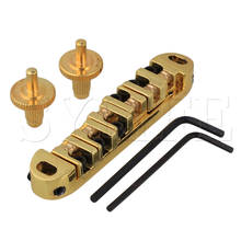 ROLLER SADDLE BRIDGE W/POSTS & SPANNER FOR ELECTRIC GUITAR GOLDEN 2024 - buy cheap