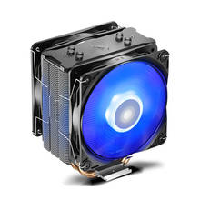 DEEPCOOL-enfriador de CPU GAMMAXX 400 PRO, 4 tubos de calor, 120mm, ventiladores duales, torre de refrigeración para Intel LGA 1200 115X 1366 AMD AM4 AM3 2024 - compra barato