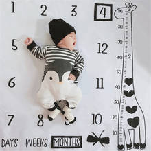 Infant Baby Milestone Blanket Photo Photography Prop Blankets Backdrop Cloth Calendar Bebe Boy Girl Photo Accessories 100x100cm 2024 - buy cheap