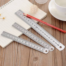 15-30cm Stainless Steel Metal Straight Ruler Tool Precision Double Sided Measuring Tool Metric Ruler School Stationery Supplies 2024 - buy cheap