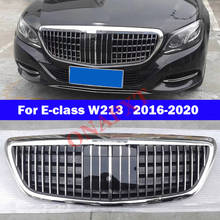 Car Styling Center Grill For Mercedes-Benz E-class 2016-2020 W213 Maybach Style ABS Front Bumper Vertical Bar Middle Grill 2024 - buy cheap