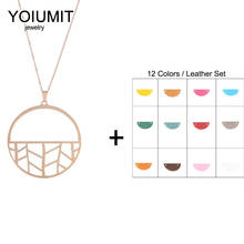 Cremo 2020 Fashion Leather Necklace Pendant For Female Birthday Gift Stainless Steel Necklace Interchangeable Leather Jewelry 2024 - buy cheap