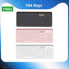 MIIIW Bluetooth Dual Mode Keyboard 104 Keys 2.4GHz Multi System Compatible Wireless light Computer Laptop Tablet Keyboard 2024 - buy cheap