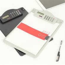 Pente de plástico a4 com calculadora, almofada para escrever, arquivo, pastas, suporte para documentos 2024 - compre barato