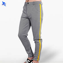 Elastic Jogging Pants Plaid Running Bottoms Men Sport Pencil Sportswear Clothes Fitness Sweatpants Gym Training Joggers Trousers 2024 - buy cheap