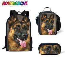 NOISYDESIGNS 3pcs/set School Bags for Kids German Shepherd Dog Backpack Children Mochila Escolar Teenagers Book Bags Satchel 2024 - buy cheap
