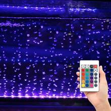 Пульт дистанционного управления аквариумный аквариум подводный водонепроницаемый воздушный пузырь воздушный камень светодиодный светильник лампа для бара многоцветный фонтан для изменения цвета 2024 - купить недорого