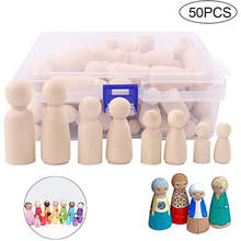 Wooden Peg Dolls Unfinished People Natural Wood Painting Toys Figures Decorative Doll Bodies for DIY Arts Crafts Montessori Toys 2024 - buy cheap