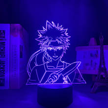 Lâmpada noturna de led comida wars, sapkugeki no soma yukihira luz noturna para decoração de quarto presente de aniversário mesa de anime lâmpada 3d 2024 - compre barato