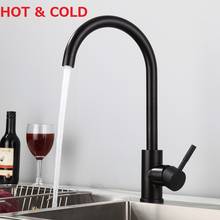 Matt black Hot&Cold kitchen Mixer kitchen tap 360° Swivel Faucet With hose  Europe style hot and cold tap 304 stainless steel 2024 - buy cheap