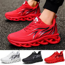 Men's Flame Printed Sneakers Flying Weave Sports Shoes Comfortable Running Shoes Outdoor Men Athletic Shoes 2024 - buy cheap