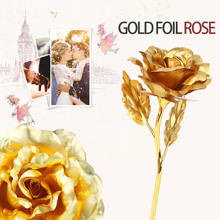 19cm 24K Gold Rose Medium Decorating Floral Decor Valentine'S Day Gift Colorful Emulational Flower Prop Festival Hotel Ornament 2024 - buy cheap