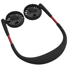 USB Portable Fan Mini Neck Fan Rechargeable Small Portable Sports Fan Usb Desk Hand Air Conditioner Cooler Black 2024 - buy cheap