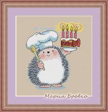 Little Pirate Counted Cross Stitch Kit Cross stitch RS cotton with cross stitch Hedgehog's birthday cake 2024 - buy cheap