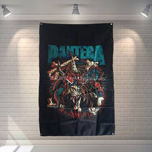 "Pantera" banda de rock pendurado arte pano tecido poliéster à prova d56água 56x36 polegadas bandeiras banner bar café decoração do hotel 2024 - compre barato
