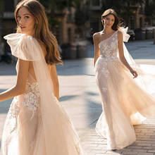 LORIE-vestidos de novia de encaje, vestido de novia con apliques de un hombro, línea A, Princesa, envío gratis, 2020 2024 - compra barato