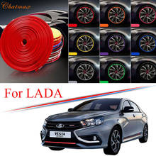 Llanta de cubo de rueda de coche LADA Xray 4X4 Vesta, 9 colores, anillo Protector de borde, tira de neumático, pegatinas de goma 8M 2024 - compra barato